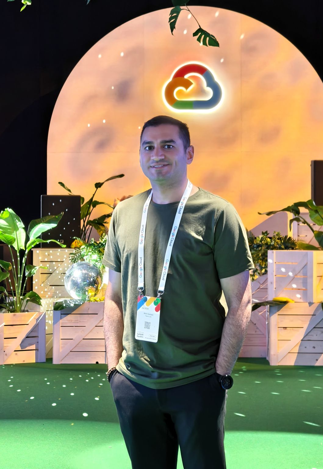 Amin Hashemi at the Google Cloud Summit Nordics
